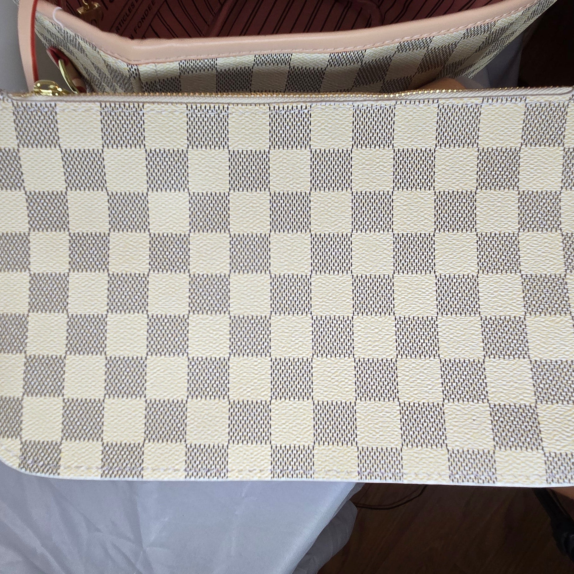 LV Blushed Checker Tote