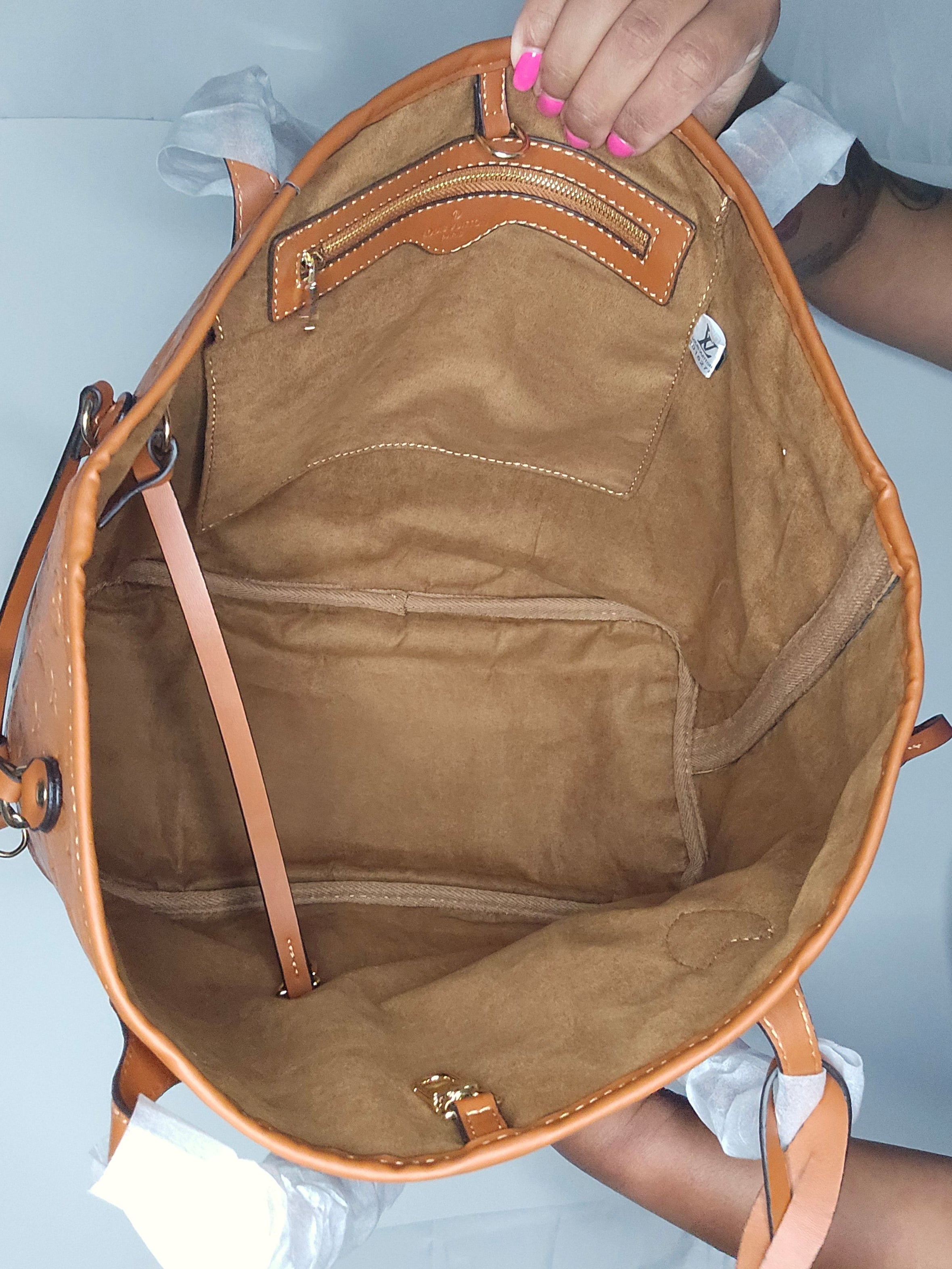 LV Cognac Classic Tote
