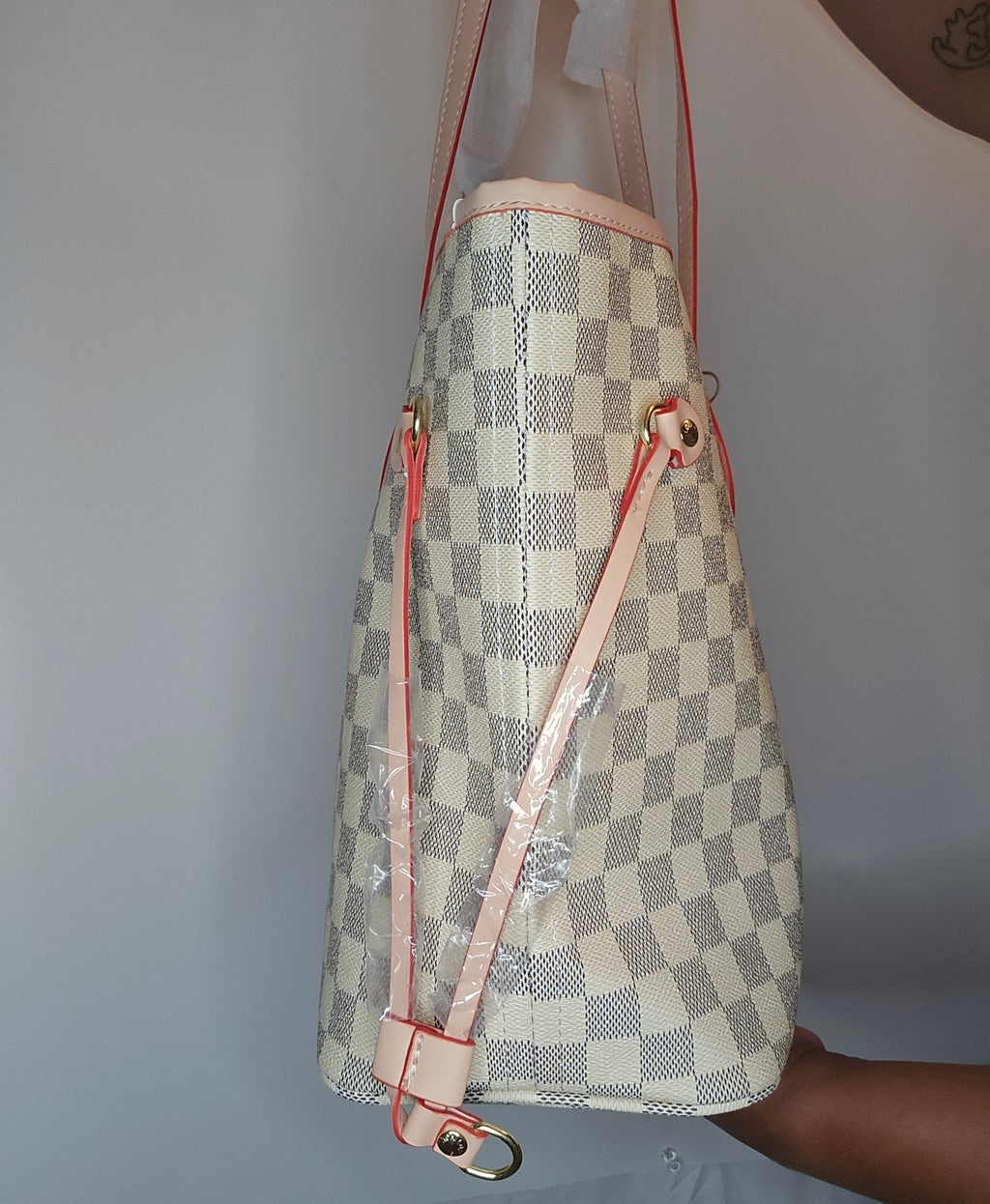 LV Blushed Checker Tote