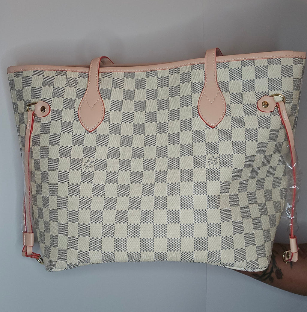 LV Blushed Checker Tote