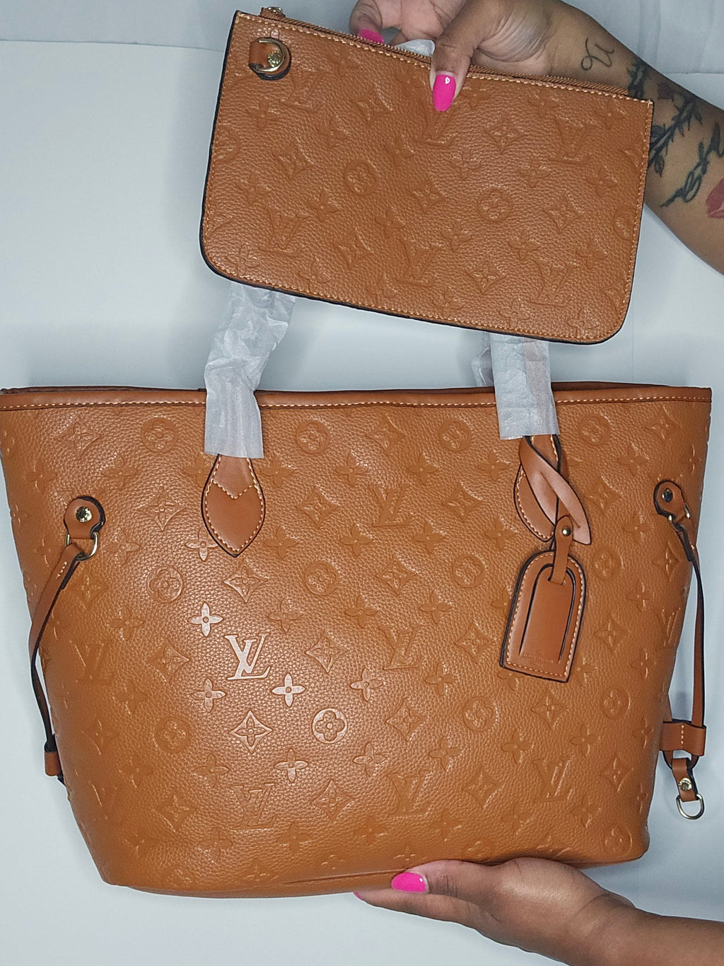 LV Cognac Classic Tote